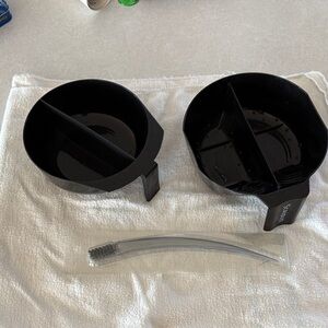 Black Hair Dye Hair Coloring Mixing Bowls Set With Brush. by